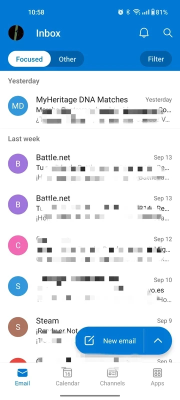 Microsoft Outlook – capture d'écran 2