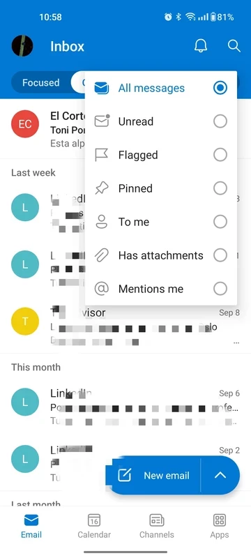 Microsoft Outlook – capture d'écran 5
